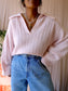 Chamois 100% cashmere knit rosé quartz