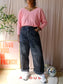 Repeat fine knitted pullover cherry blossom