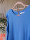 Samsøe Samsøe viscose ruches jurk silver lake blue