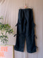 Anna + Nina nero linnen bow pants black