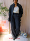 Anna + Nina starfish embroiderd shirt nero black