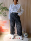 Melting Stockholm embroidered sweater light grey