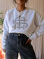 Melting Stockholm embroidered sweater light grey