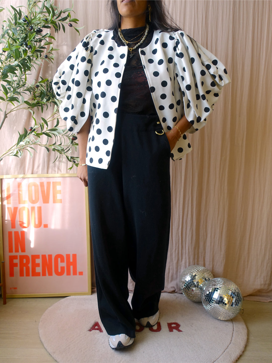 Anne Fontaine exclusive designer polkadot jacket