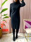 Anneclaire designer merino midi jurk zwart