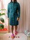 Another Label peri lyocell jurk forest green
