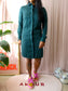 Another Label peri lyocell jurk forest green