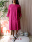 Antonelli Firenze seersucker midi jurk magenta