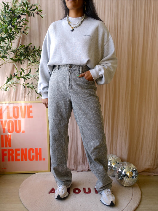 Axel Arigato monogram sweatshirt silver grey