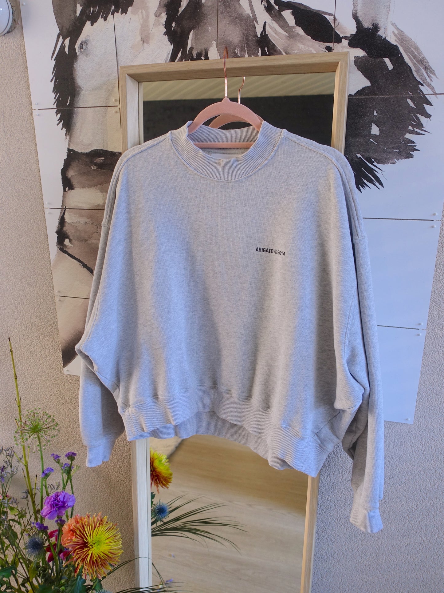 Axel Arigato monogram sweatshirt silver grey