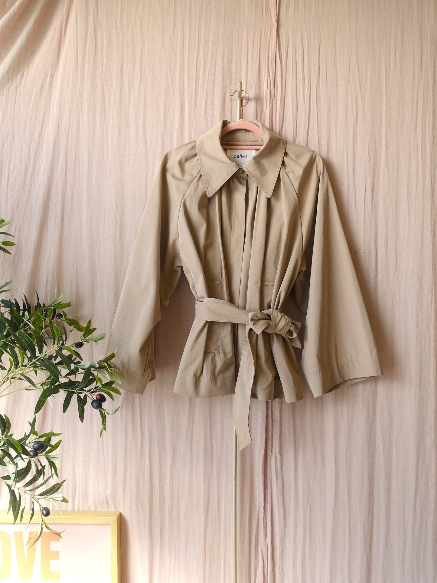 Ba&Sh isma cropped trenchcoat beige