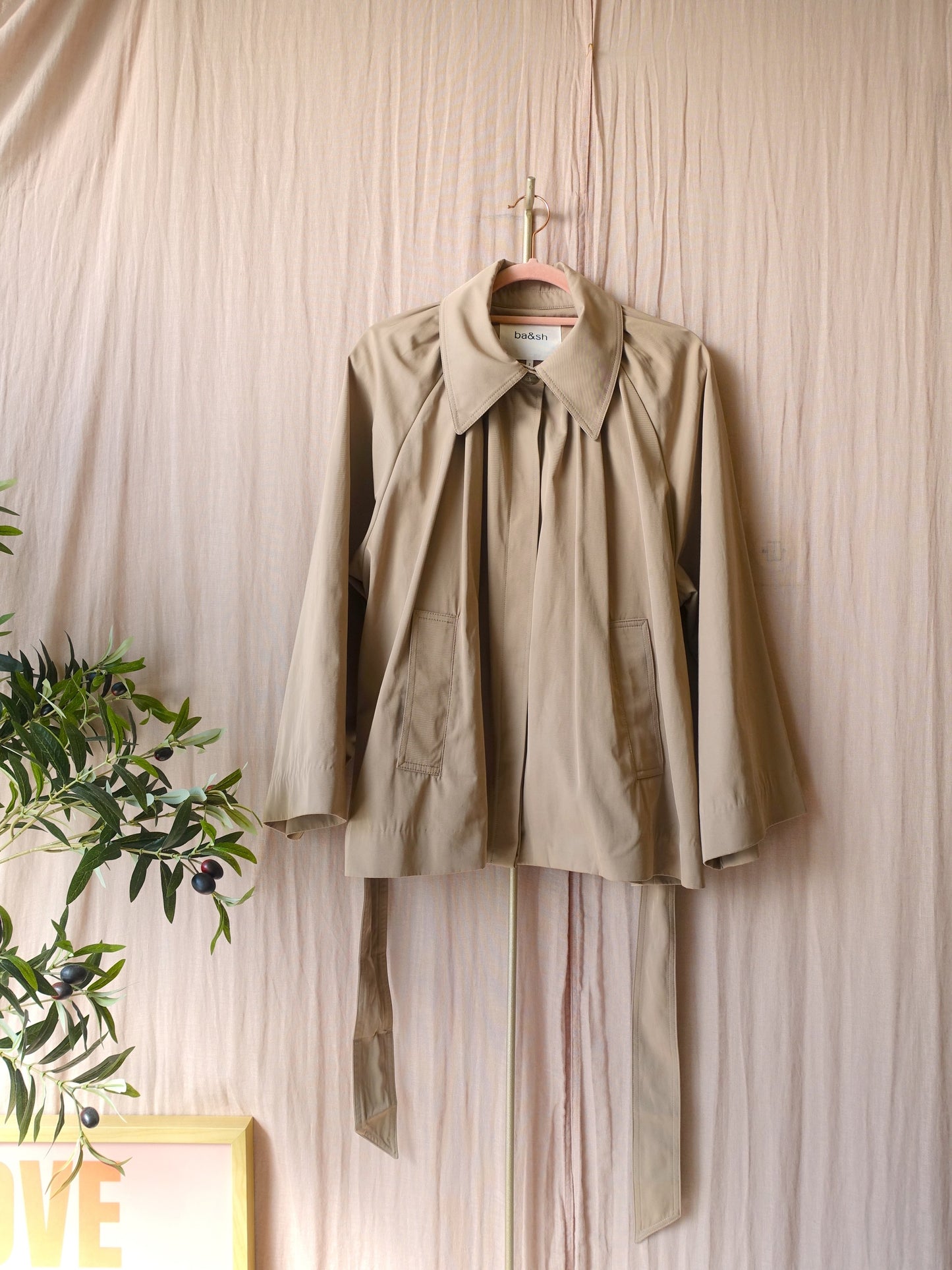 Ba&Sh isma cropped trenchcoat beige