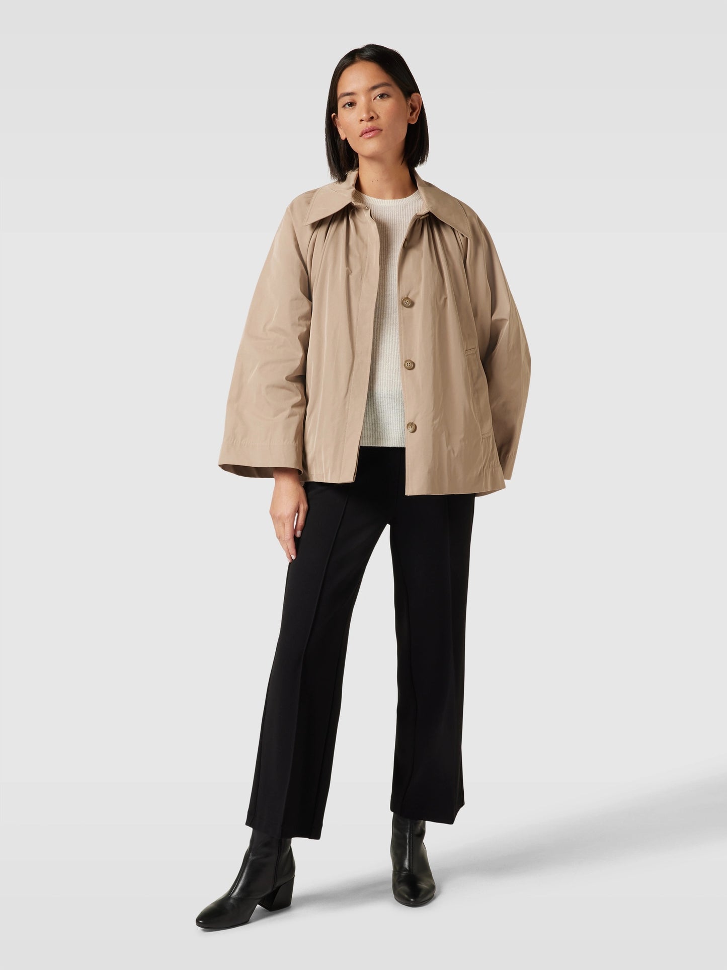 Ba&Sh isma cropped trenchcoat beige