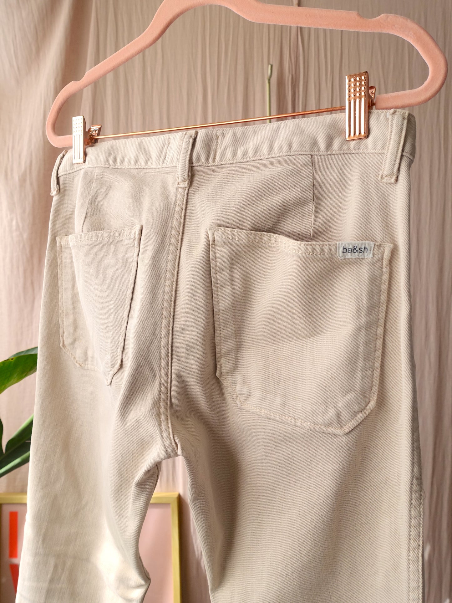 Ba&sh cmarc skinny fit stretch jeans beige