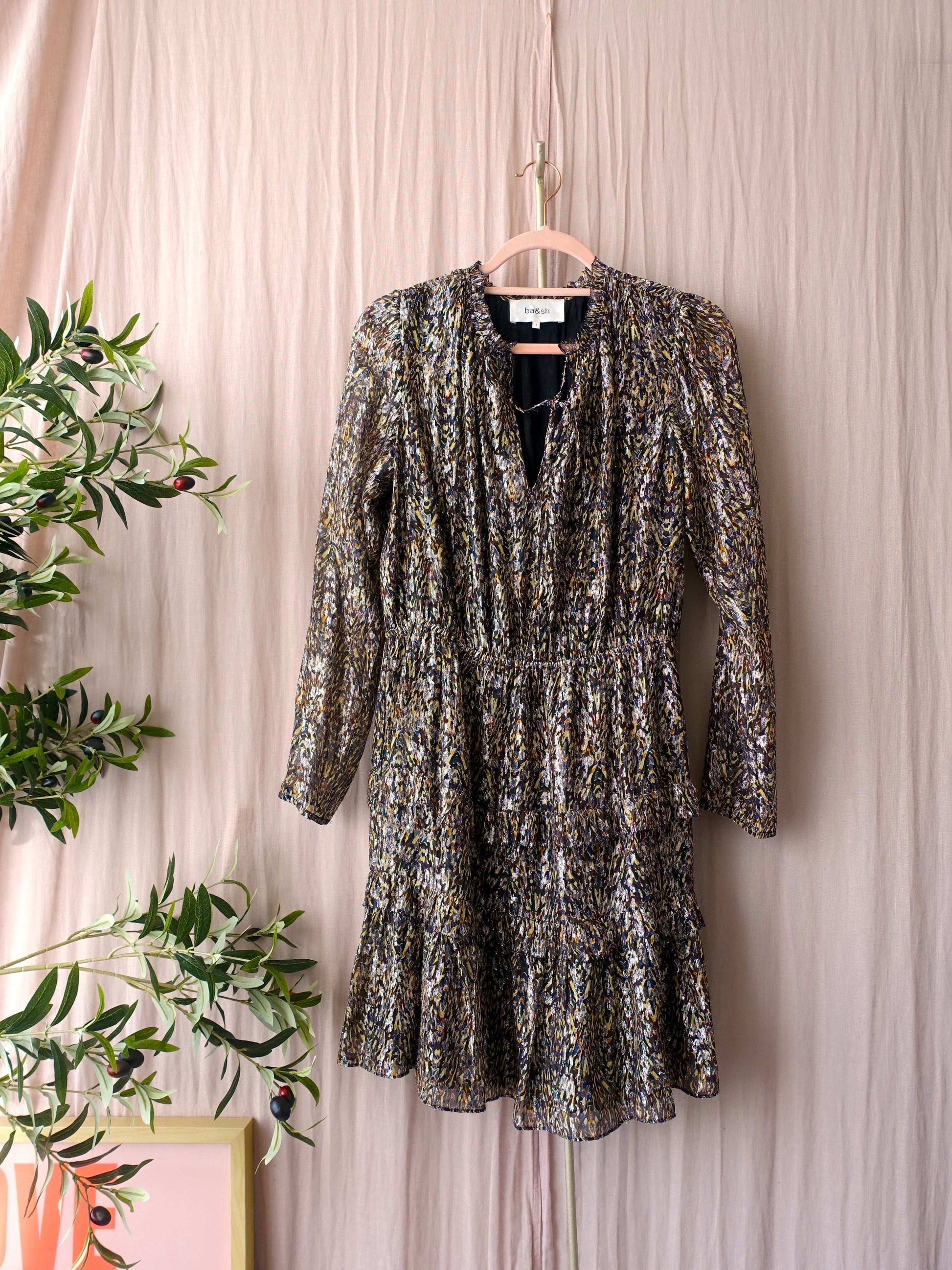 Ba&sh the silk blend lurex dress