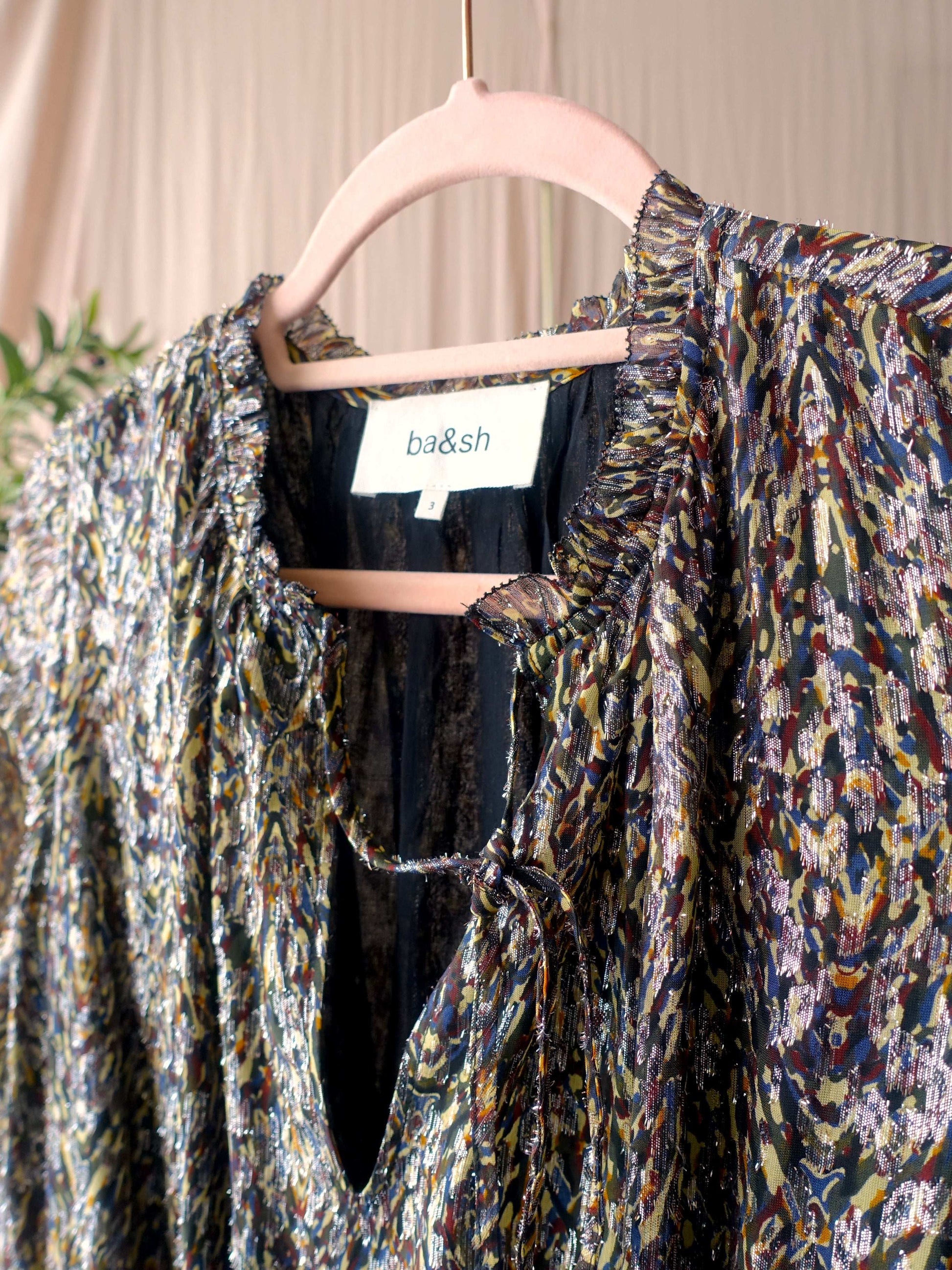 Ba&sh the silk blend lurex dress