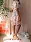 Ba&Sh floral ruffle jurk cream tan