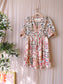Ba&Sh floral ruffle jurk cream tan