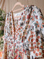 Ba&Sh floral ruffle jurk cream tan