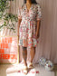 Ba&Sh floral ruffle jurk cream tan