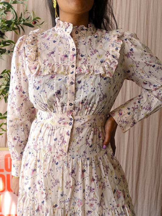 Ba&sh Belle mini jurk ecru / blush