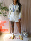 Ba&Sh Cdavid high waist denim shorts ecru