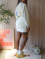 Ba&Sh Cdavid high waist denim shorts ecru