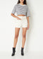 Ba&Sh Cdavid high waist denim shorts ecru