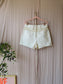 Ba&Sh Cdavid high waist denim shorts ecru