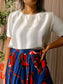 Weekend MaxMara silk mix top snow white