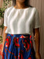 Weekend MaxMara silk mix top snow white