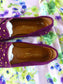Babouche lina studded suede loafers violet