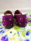 Babouche lina studded suede loafers violet