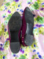 Babouche lina studded suede loafers violet