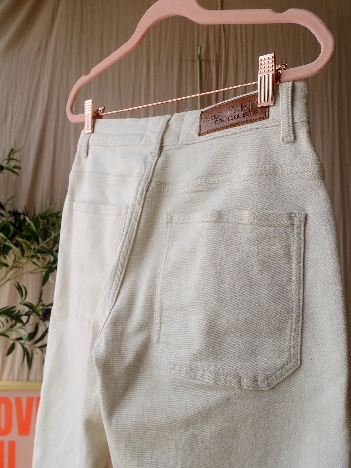 Bad Habits sorrento barrel fit jeans ecru