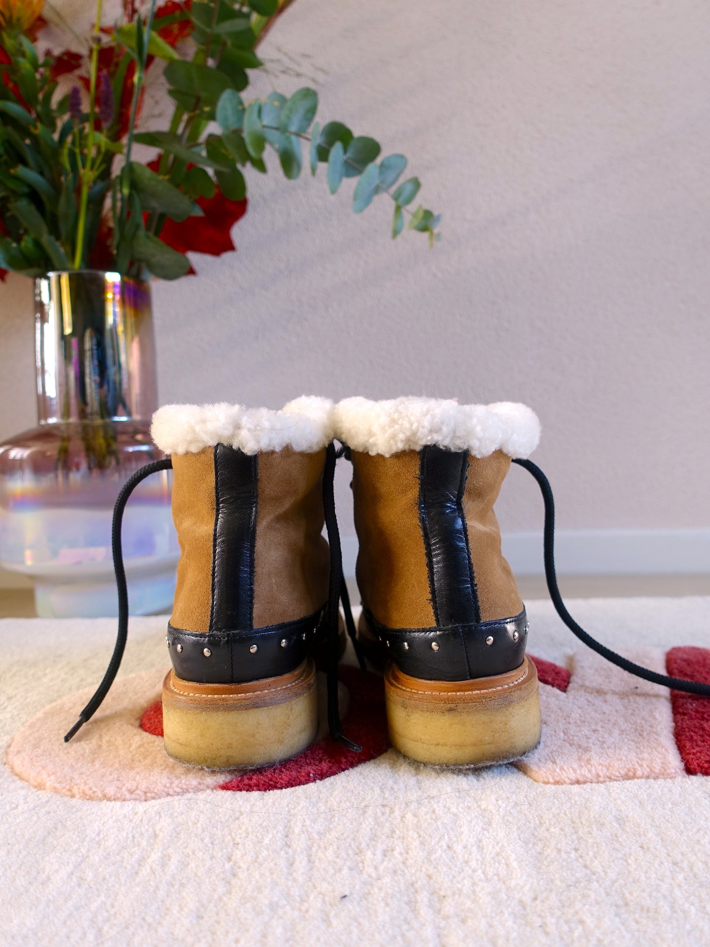 Billi Bi camel snow booties studs