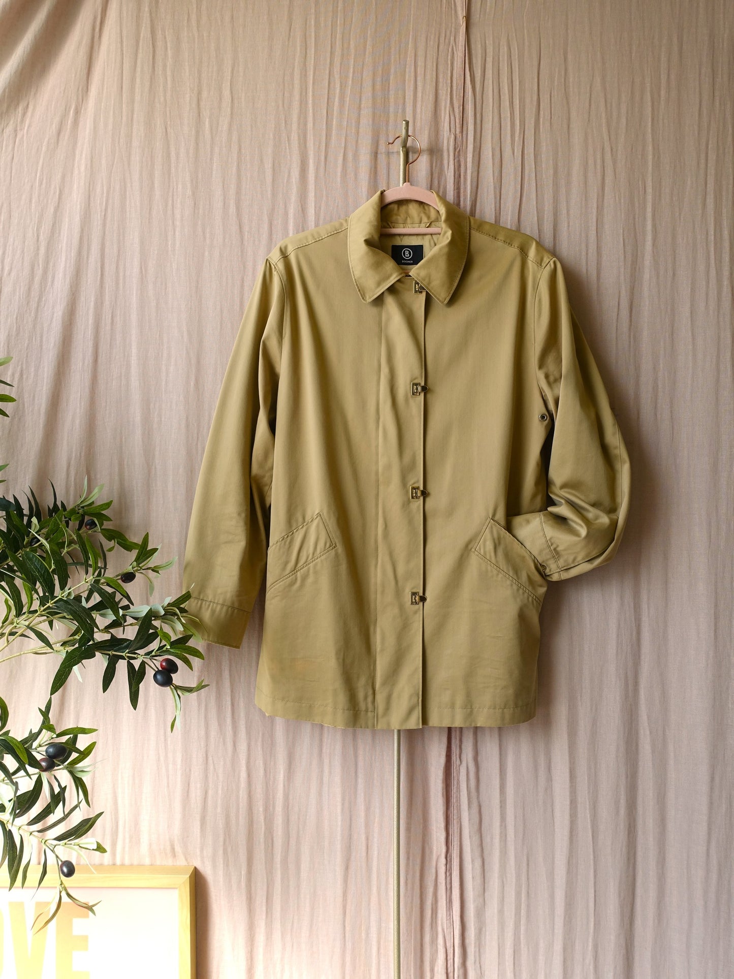Bogner designer camel coat warm beige