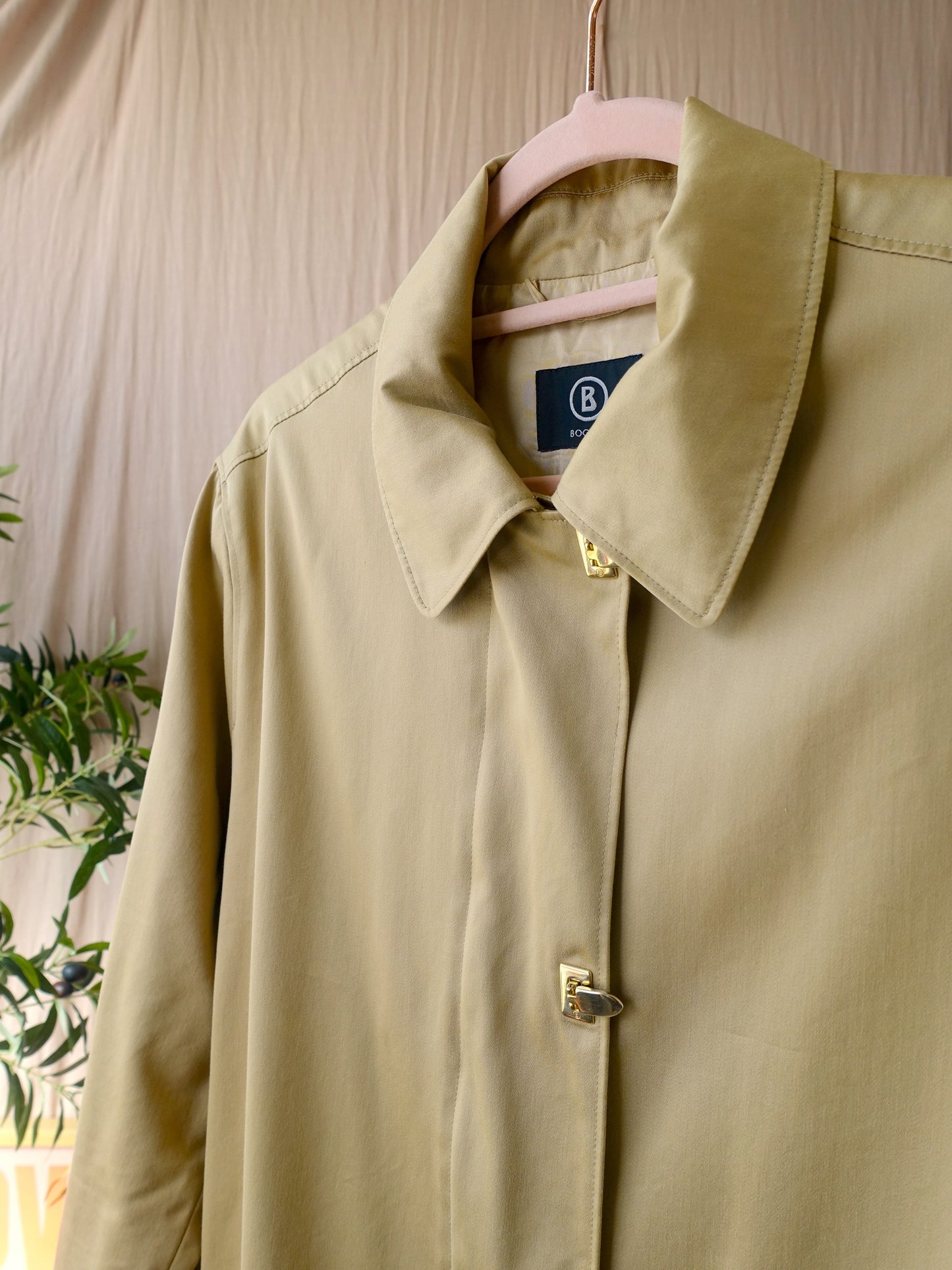 Bogner designer camel coat warm beige