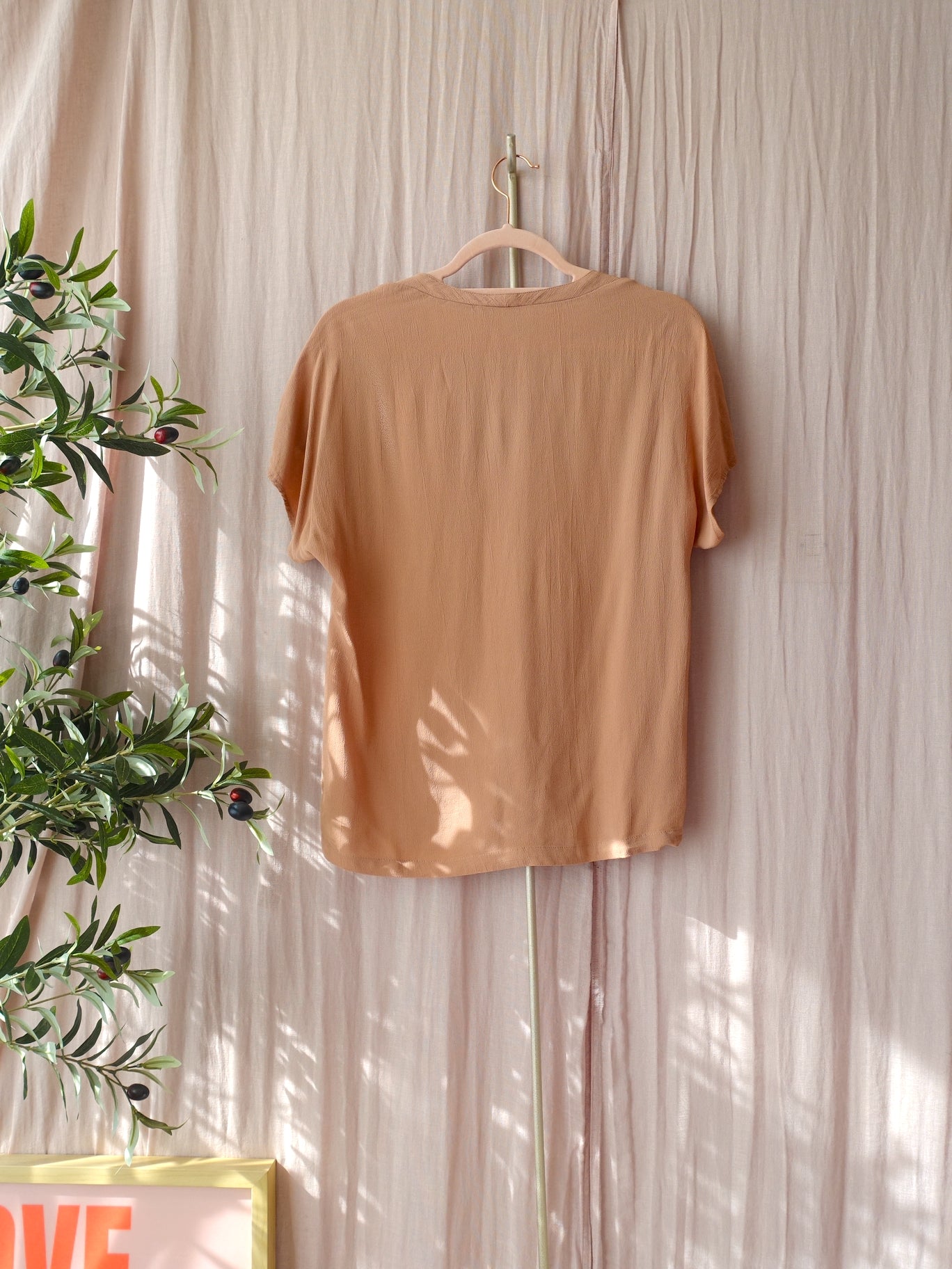 By-Bar viscose loose fit top warm camel