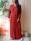 By-Bar maxi crinkle jurk chili pepper