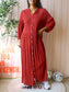 By-Bar maxi crinkle jurk chili pepper