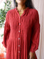 By-Bar maxi crinkle jurk chili pepper
