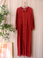 By-Bar maxi crinkle jurk chili pepper