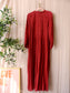 By-Bar maxi crinkle jurk chili pepper