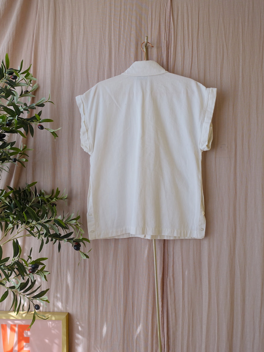CHPTR-S loose fit denim shirt cloud dancer