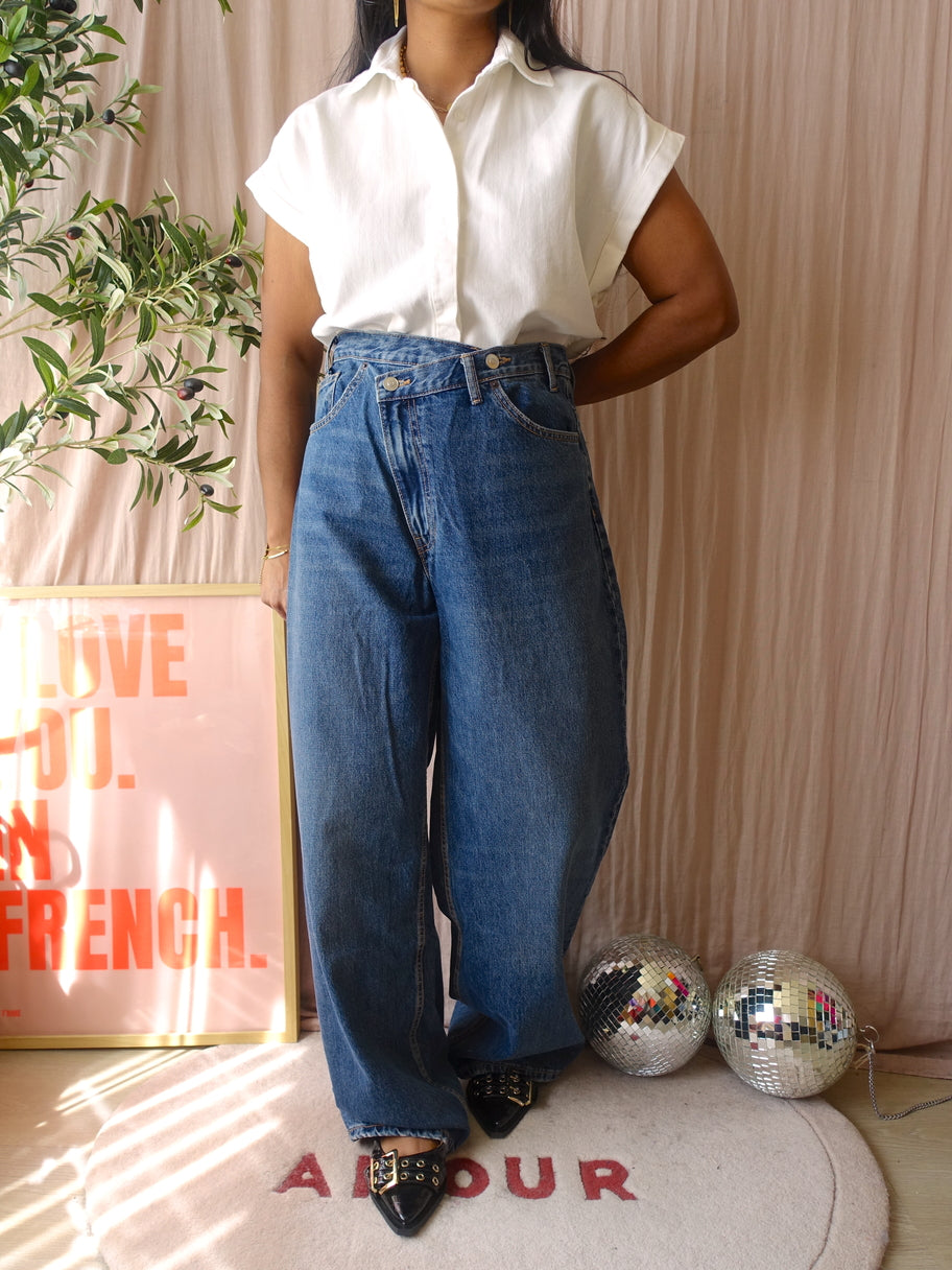 CHPTR-S loose fit denim shirt cloud dancer