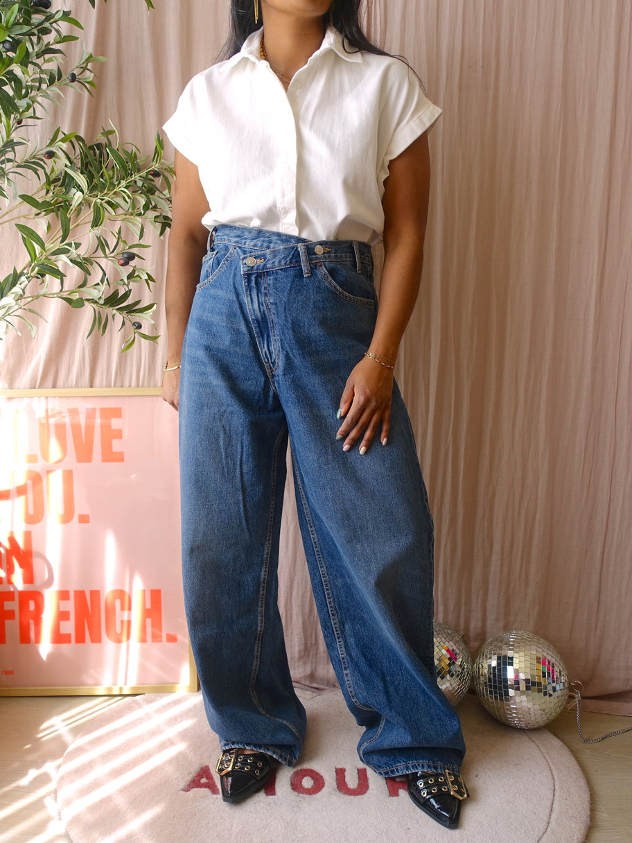 CHPTR-S loose fit denim shirt cloud dancer