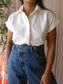 CHPTR-S loose fit denim shirt cloud dancer