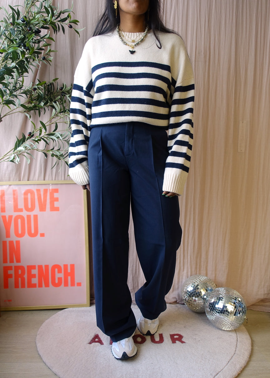 Closed wide leg pants wendlyn midnight blue