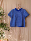 COS boxy fit striped tee royal blue / white